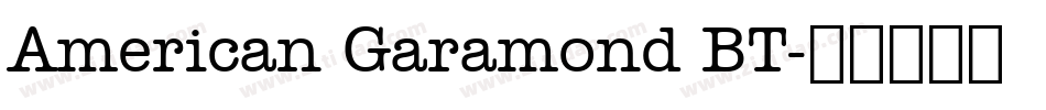 American Garamond BT字体转换